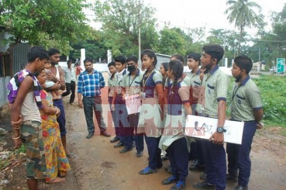 Awareness on hygiene and sanitation held by the students of Ravi Shankar school 